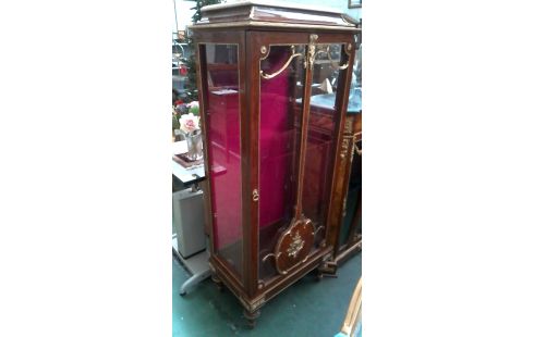 ESCAPARATE ITALIANO 1 PUERTA, , MARQUETERÍA COBRE TRAVERTINO