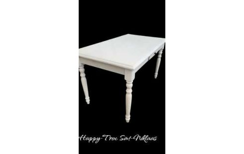 TABLE DE SALLE A MANGER ECRU 1 TIROIR