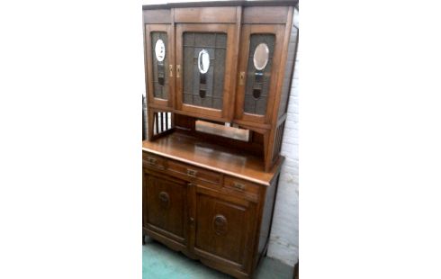 ANRICHTE. ART DECO. EICHE, , BUNTES FENSTER 5 TÜREN LADEN