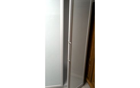 KLEIDERSCHRANK 1 GRAU 3 TÜREN ZOPF EIS