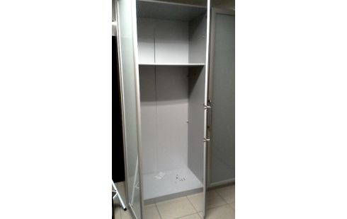 KLEIDERSCHRANK 1 GRAU 3 TÜREN ZOPF EIS