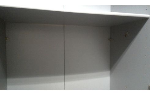 KLEIDERSCHRANK 1 GRAU 3 TÜREN ZOPF EIS