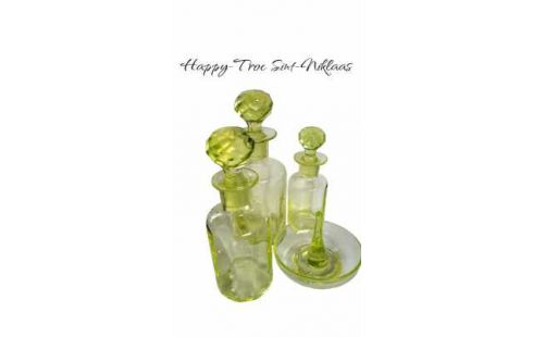 FLACON PARFUM SET VERTE GLACE