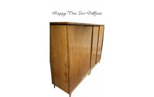 KLEERKAST DEENS DESIGN VINTAGE 4 DEUREN SCHUIVEND