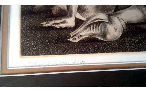 GRABADO COLOR MUJER DEDICATORIA