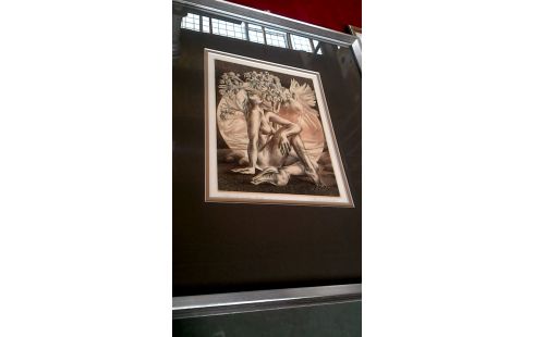 GRABADO COLOR MUJER DEDICATORIA