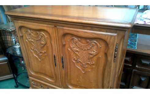 ARMOIRE BRETON 2 PORTES 1 TIROIR CHENE