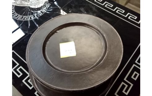 SOUS assiette pu brune le lot SOUS VERRE