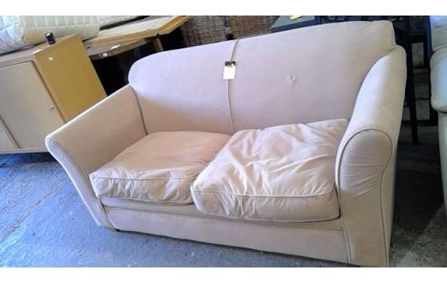 CANAPE 2 PLACES TISSU BEIGNE