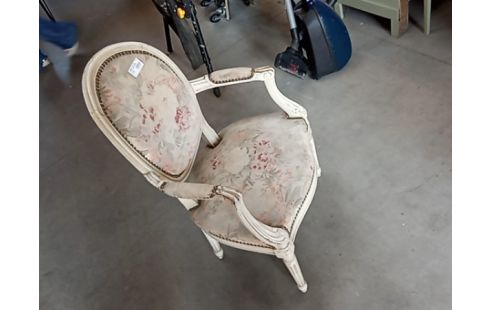 BERGERE TISSU ROSE PATINE BLANC