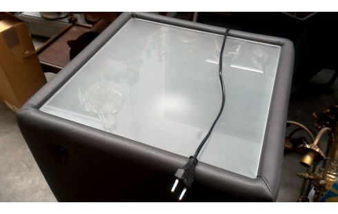 NACHTKASTJE VERLICHT GRIJS SIMILI PER STUK