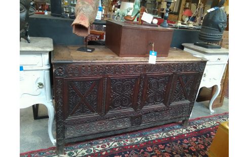 COFFRE ANCIEN 19EME H80 L140 P50 CM