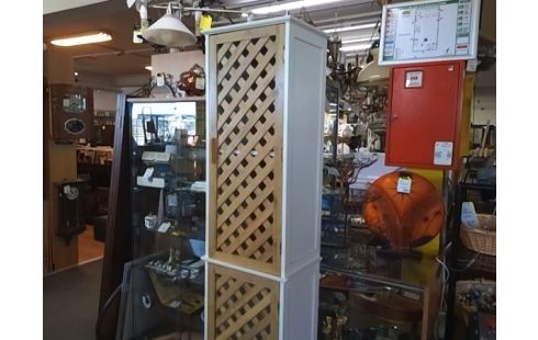 COLONNE SALLE DE BAINS BLANCHE PORTE BOIS