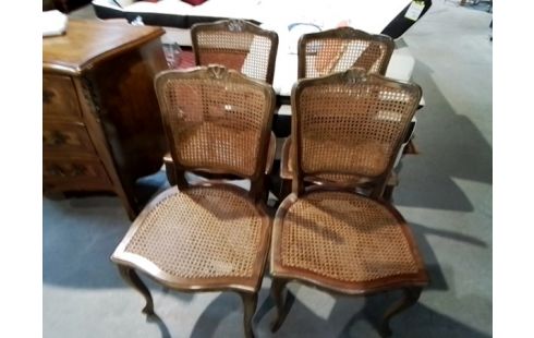 4 CHAISES CANNEES