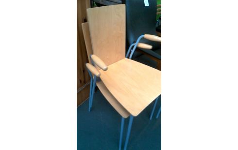 2 STOELEN GRIJS METAAL MULTIPLEX