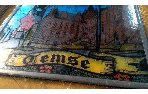 DECO-OBJECT GLAS IN LOOD TEMSE VERLICHT