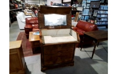 COMMODE DE CHEMIN DE FER LOUPE DE NOYER