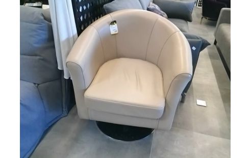 FAUTEUIL 2 TONS CREME ROTATIF