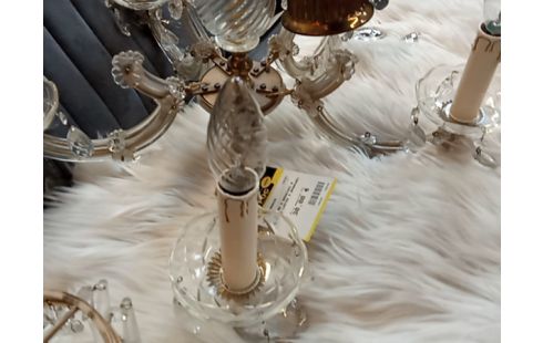 LUSTRE 5 BRANCHES A PERLES