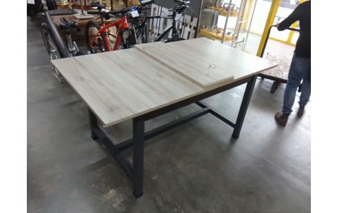 TABLE TYPE MODERNE + 1 ALLONGE 160X90CM