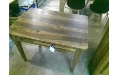 TABLE NOYER 2 TIROIRS