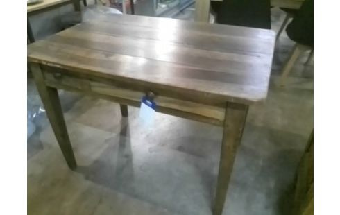 TABLE NOYER 2 TIROIRS