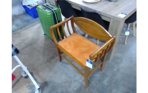 FAUTEUIL HETRE TISSU ORANGE