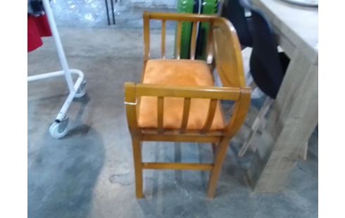 FAUTEUIL HETRE TISSU ORANGE