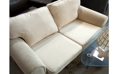 CANAPE microfibre beige vautrable 2 places