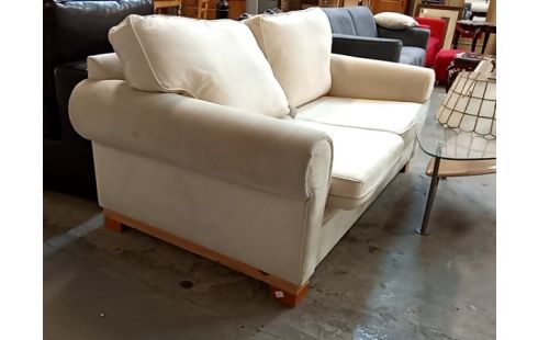 CANAPE microfibre beige vautrable 2 places