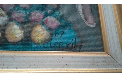 TABLEAU PEINTURE SIGNE CLERVIL FRANCKY