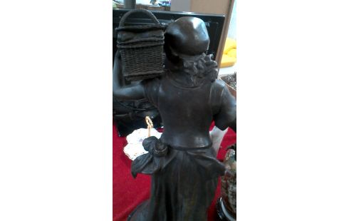 STATUE BRONZE FRAU MET, , HUHN GEWIDMET MOREAU