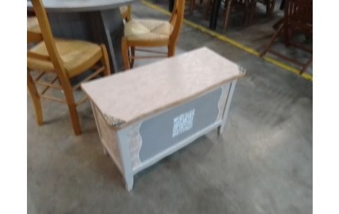 COFFRE BOIS PEINT MAIN