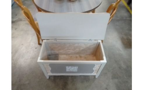 COFFRE BOIS PEINT MAIN