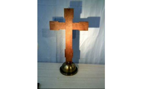 TISCHKRUZIFIX HOLZ U. MESSINGFARBEN