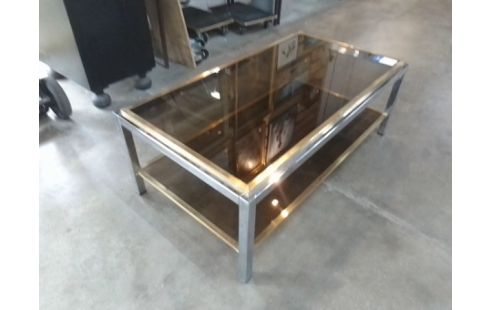 TABLE BASSE DESIGN WILLY RIZZO MODELE 1971 EN L'ETAT