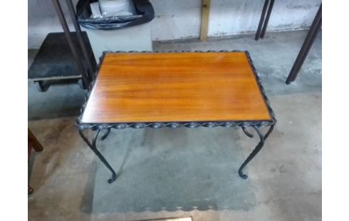 TABLE BASSE BOIS METAL