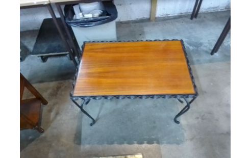 TABLE BASSE BOIS METAL