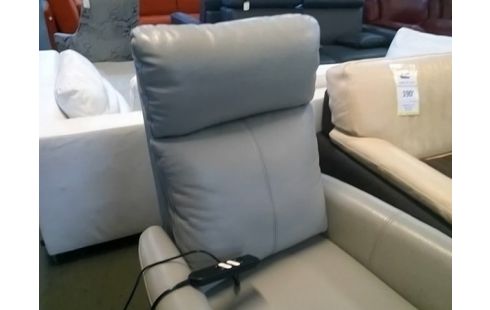 FAUTEUIL RELAX LEVE FACILE ELECTRIQUE SIMILI CUIR GRIS
