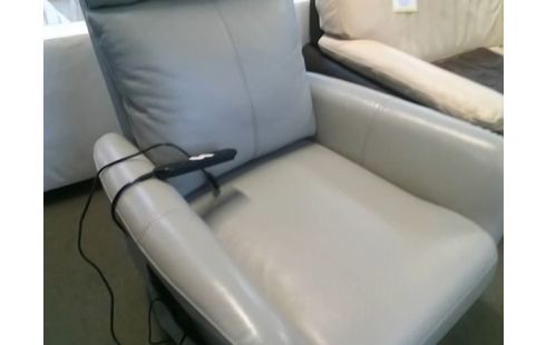 FAUTEUIL RELAX LEVE FACILE ELECTRIQUE SIMILI CUIR GRIS