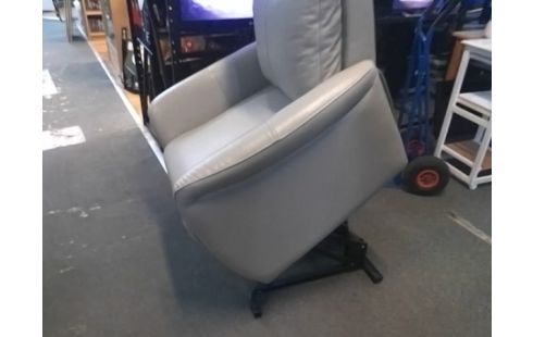 FAUTEUIL RELAX LEVE FACILE ELECTRIQUE SIMILI CUIR GRIS