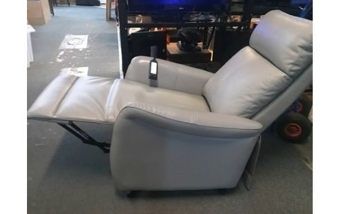 FAUTEUIL RELAX LEVE FACILE ELECTRIQUE SIMILI CUIR GRIS