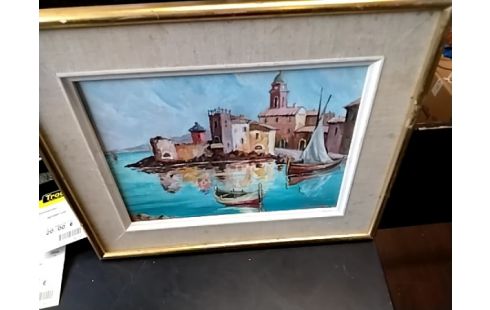 HUILE SUR TOILE BORD DE MER