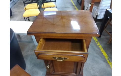 CONFITURIER 1 PORTE / 1 TIROIR BOIS MASSIF