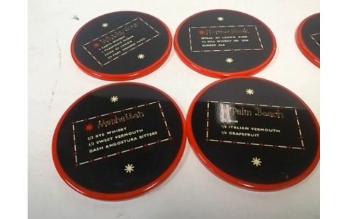 LOT DE 6 DESSOS DE VERRES ALCOOL