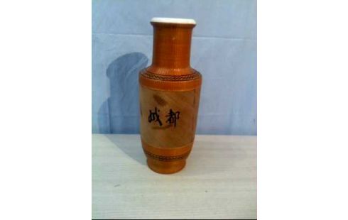 VASE KERAMIK MIT FLECHTWERK <PANDAS>