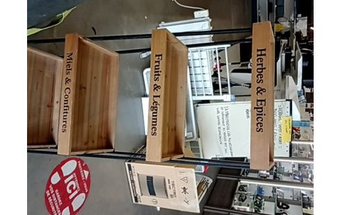 ETAGERE DE CUISINE NOIR ET BOIS