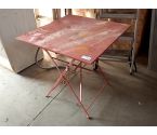 TABLE DE JARDIN METAL ORANGE