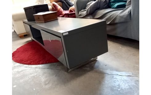 MEUBLE TV laque gris xoon 2 portes