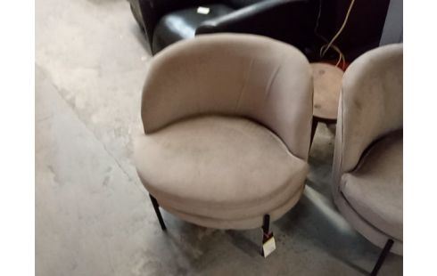 FAUTEUIL CLUB TISSU GRIS J-LINE LA PIECE